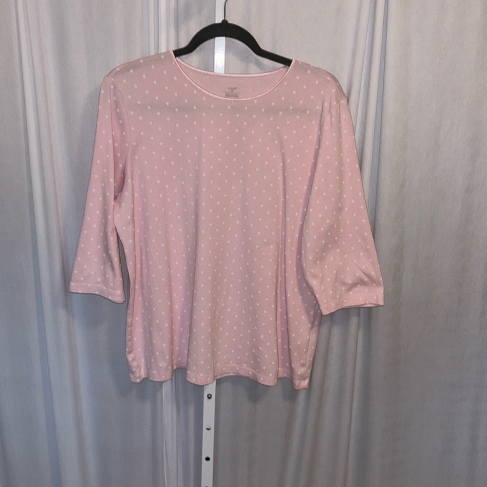 CJ Banks 3/4 Sleeve Cotton Pullover 1X